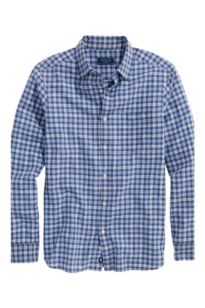 Overlook Regular Fit Plaid Cotton Madras Button-Up Shirt, Alternate, color, JAKE BLUE