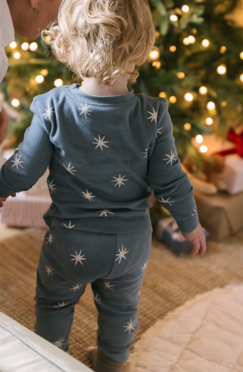 Pehr Kids' Organic Cotton Rib Fitted Pajamas In Gray