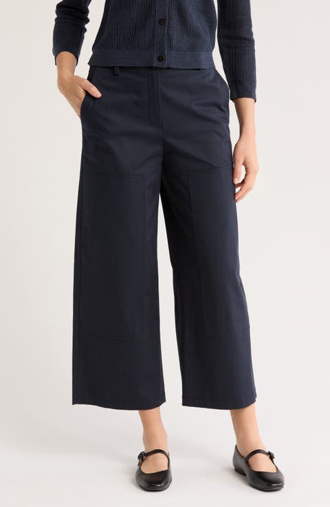 Utility Patch Crop Wide Leg Pants