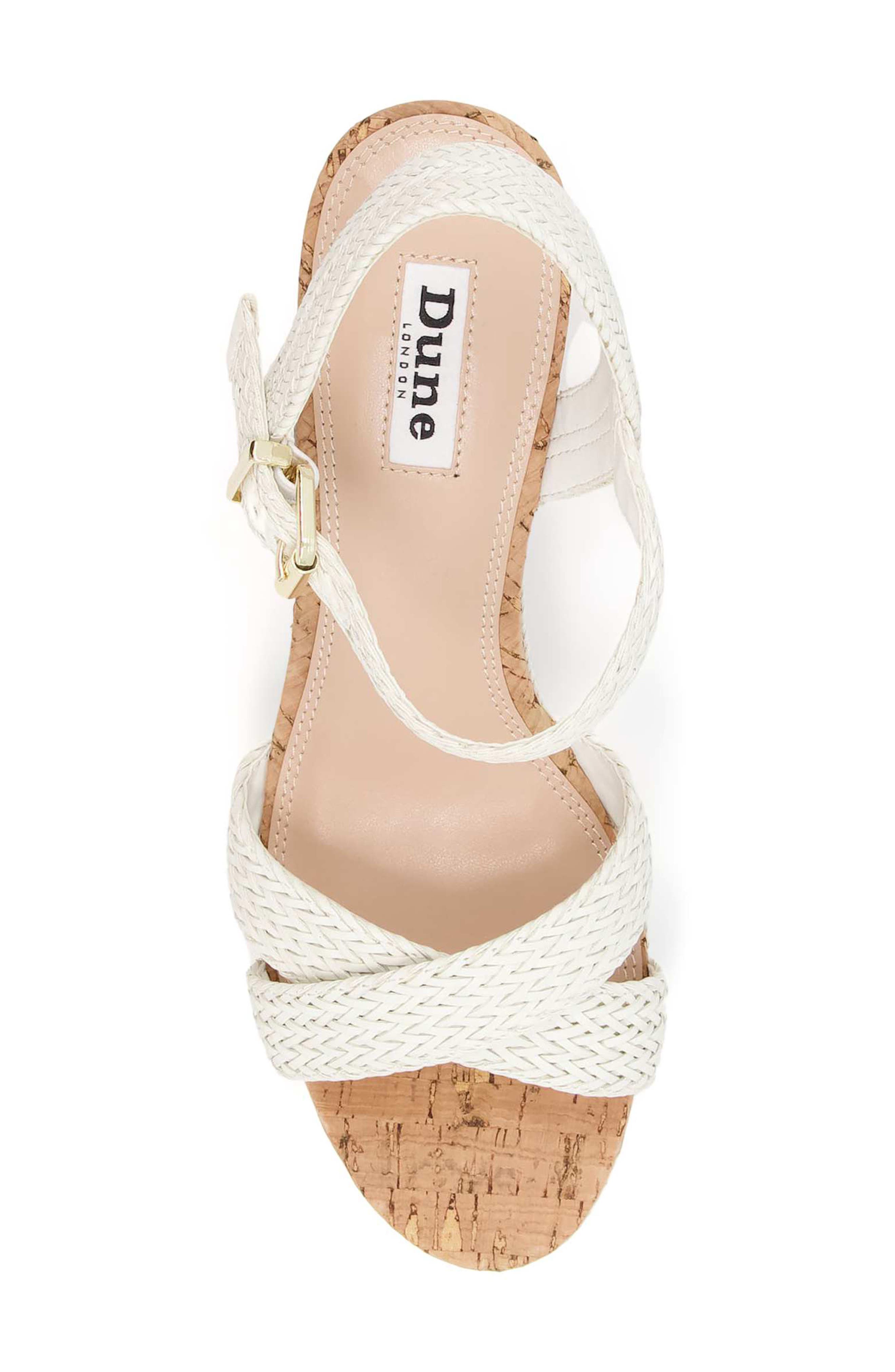 Dune London Kelsia Wedge Sandal, Alternate, color, Off White-Synthetic