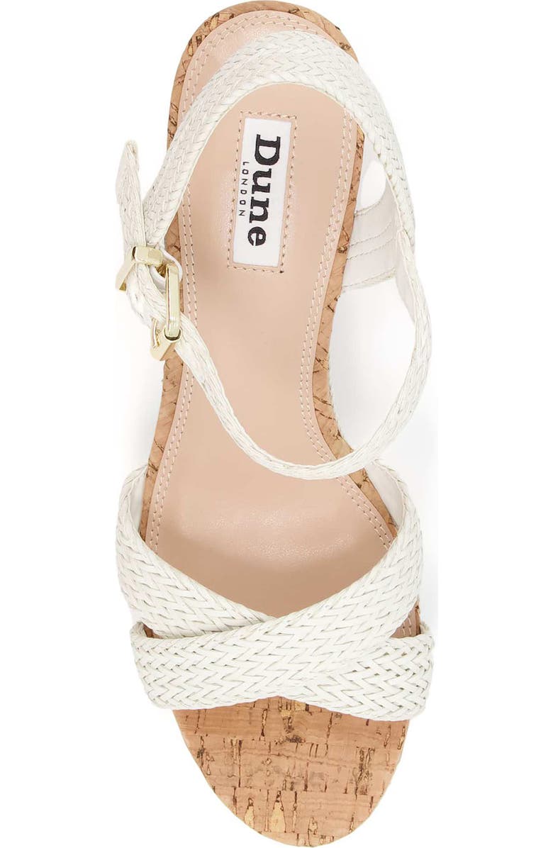 Dune London Kelsia Wedge Sandal, Alternate, color, Off White-Synthetic