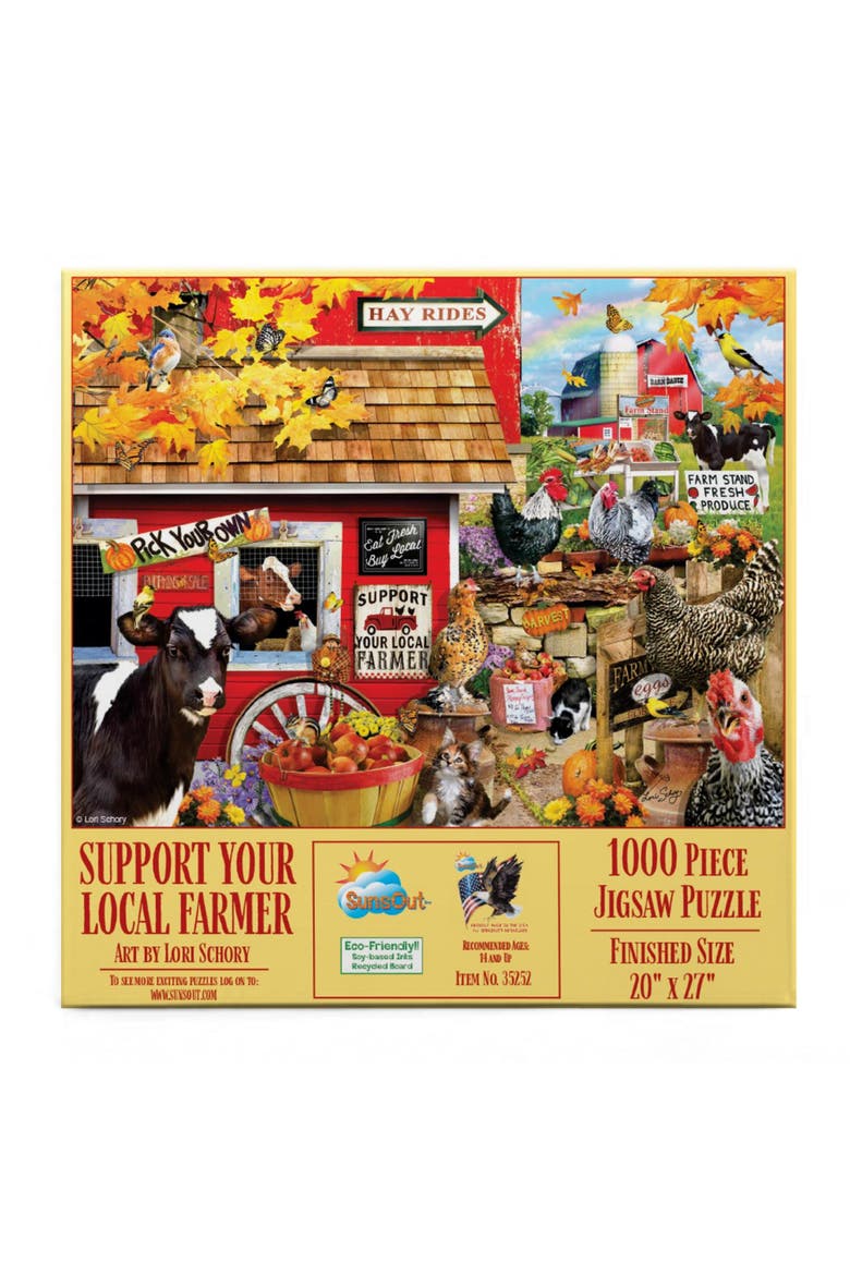 Support Your Local Farmer 1000 piece Jigsaw Puzzle for Adults, Alternate, color, Multicolor