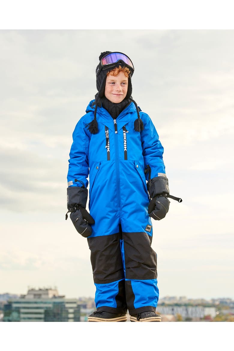 Big Boy's One Piece Technical Snowsuit Royal Blue, Alternate, color, Princess Blue