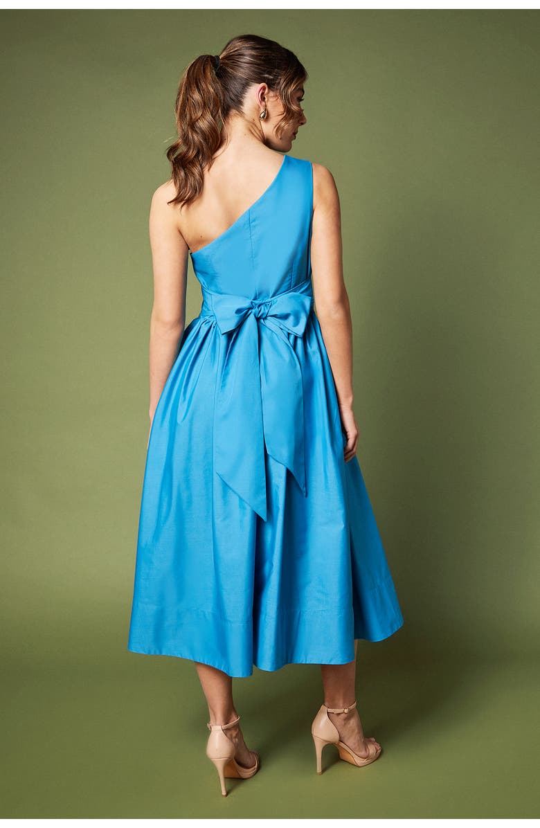 Coast One Shoulder Corsage Midi Dress, Alternate, color, Blue