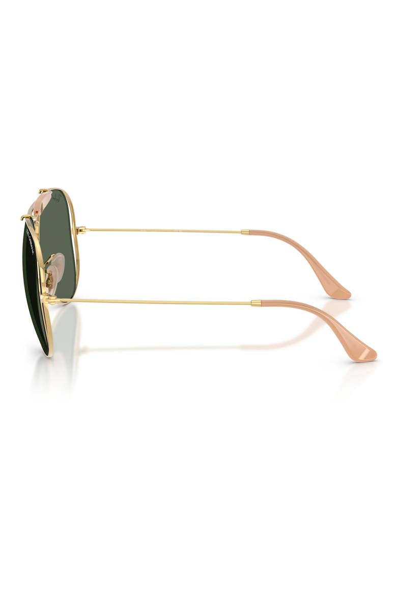 53mm Outdoorsman II Pilot Sunglasses, Alternate, color, ARISTA / DARK GREEN