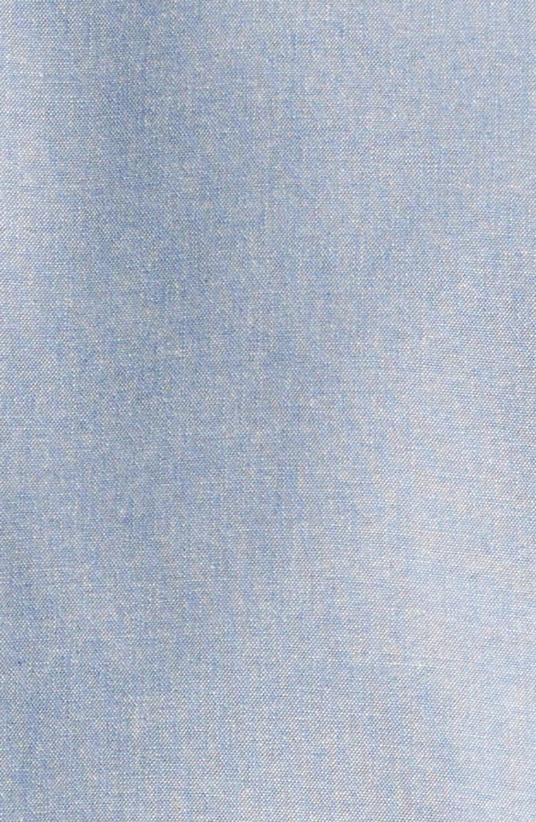 Moncler Grenoble Chambray Snap Shirt Jacket, Alternate, color, Rain Washed