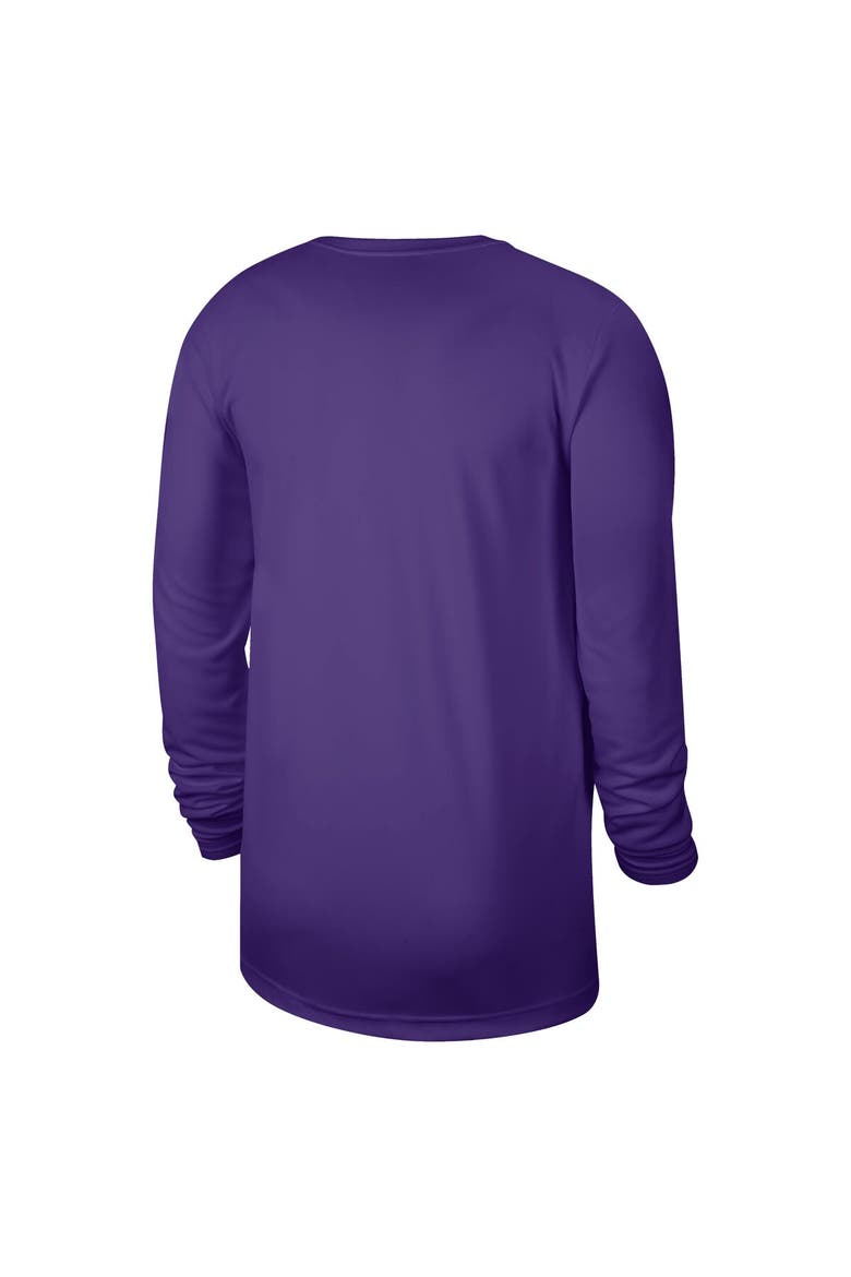 Men's Nike Purple Los Angeles Lakers 2025/26 On-Court Flare Dri-FIT Practice Long Sleeve Tri-Blend T-Shirt, Alternate, color, Purple