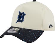 New Era Men's New Era  Cream Detroit Tigers Speckle A-Frame 9FORTY Adjustable Hat