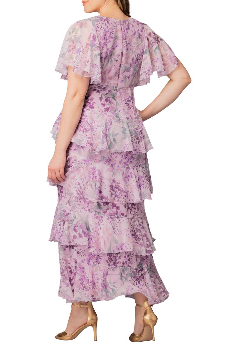 Tour de Flounce Tiered Maxi Dress, Alternate, color, WISTERIA BLOOMS