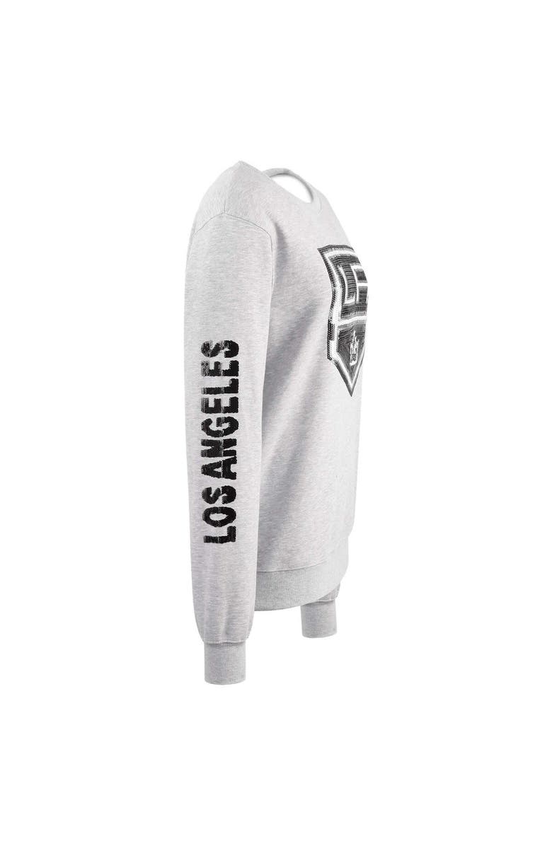 CUCE Women's Cuce Heather Gray Los Angeles Kings Sequin Pullover Sweatshirt, Alternate, color, 