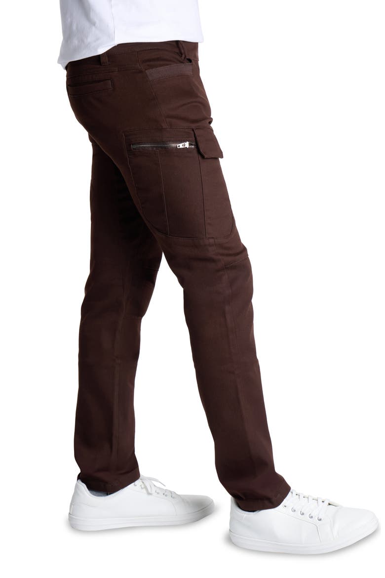 Slim Cargo Pants, Alternate, color, CHOCOLATE
