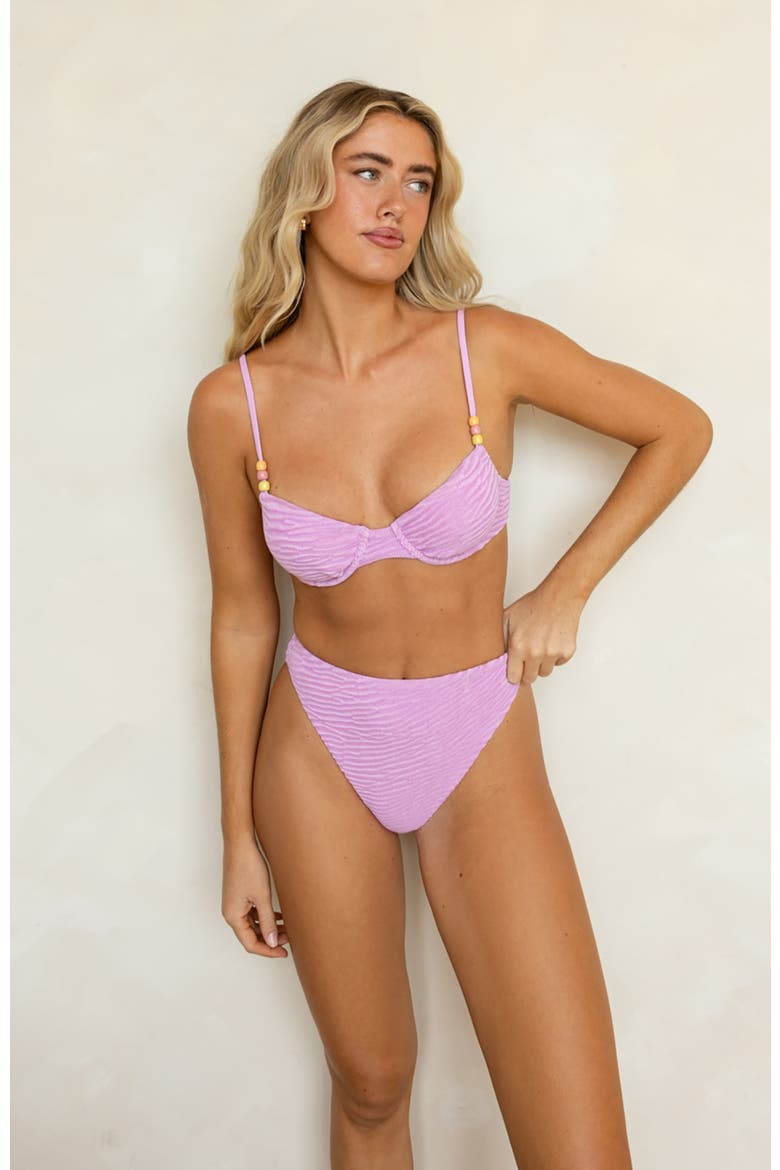Seashore Cheeky Bikini Bottom, Alternate, color, Bloom