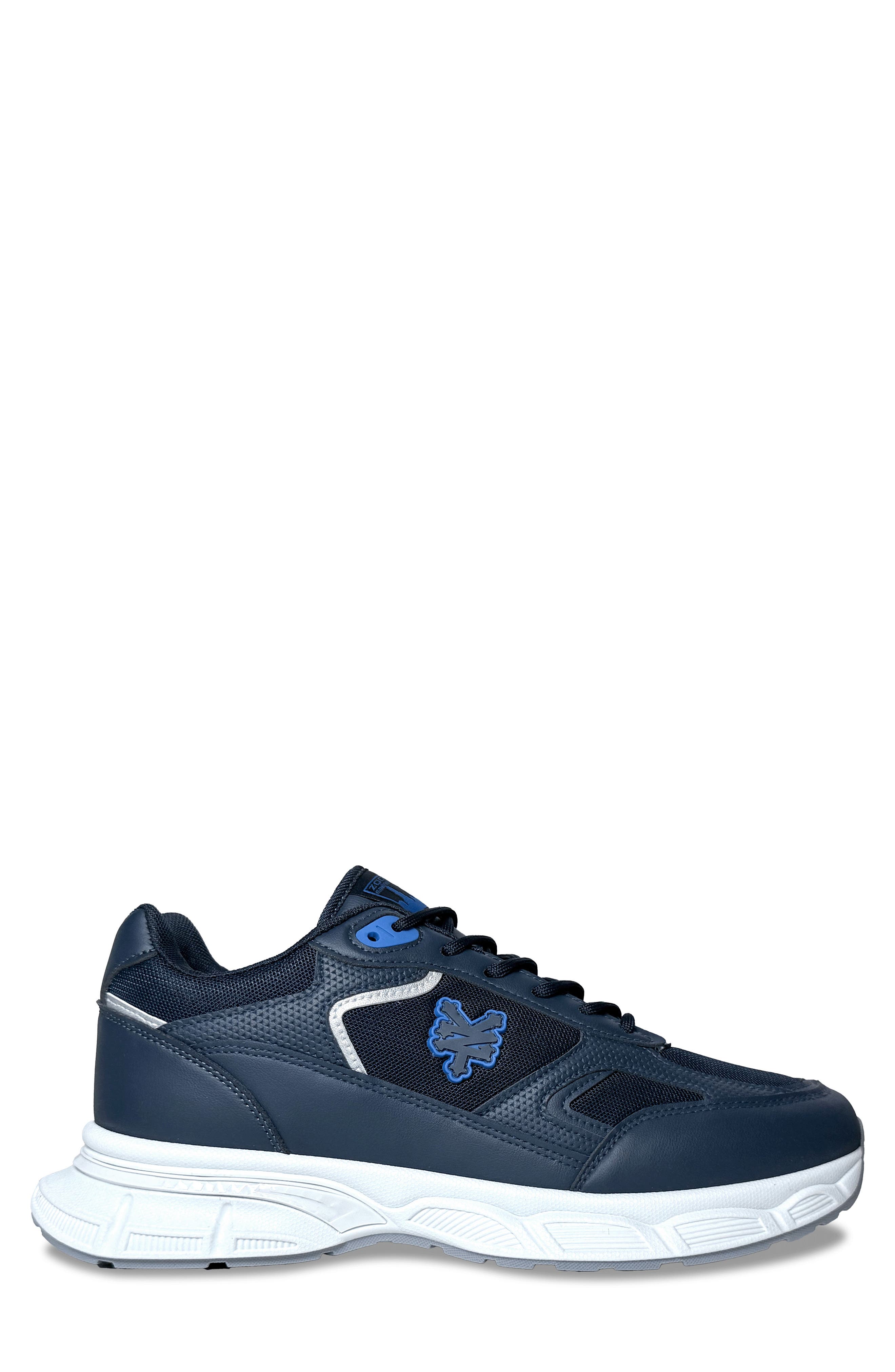 Uncle Faux Leather Sneaker, Alternate, color, NAVY