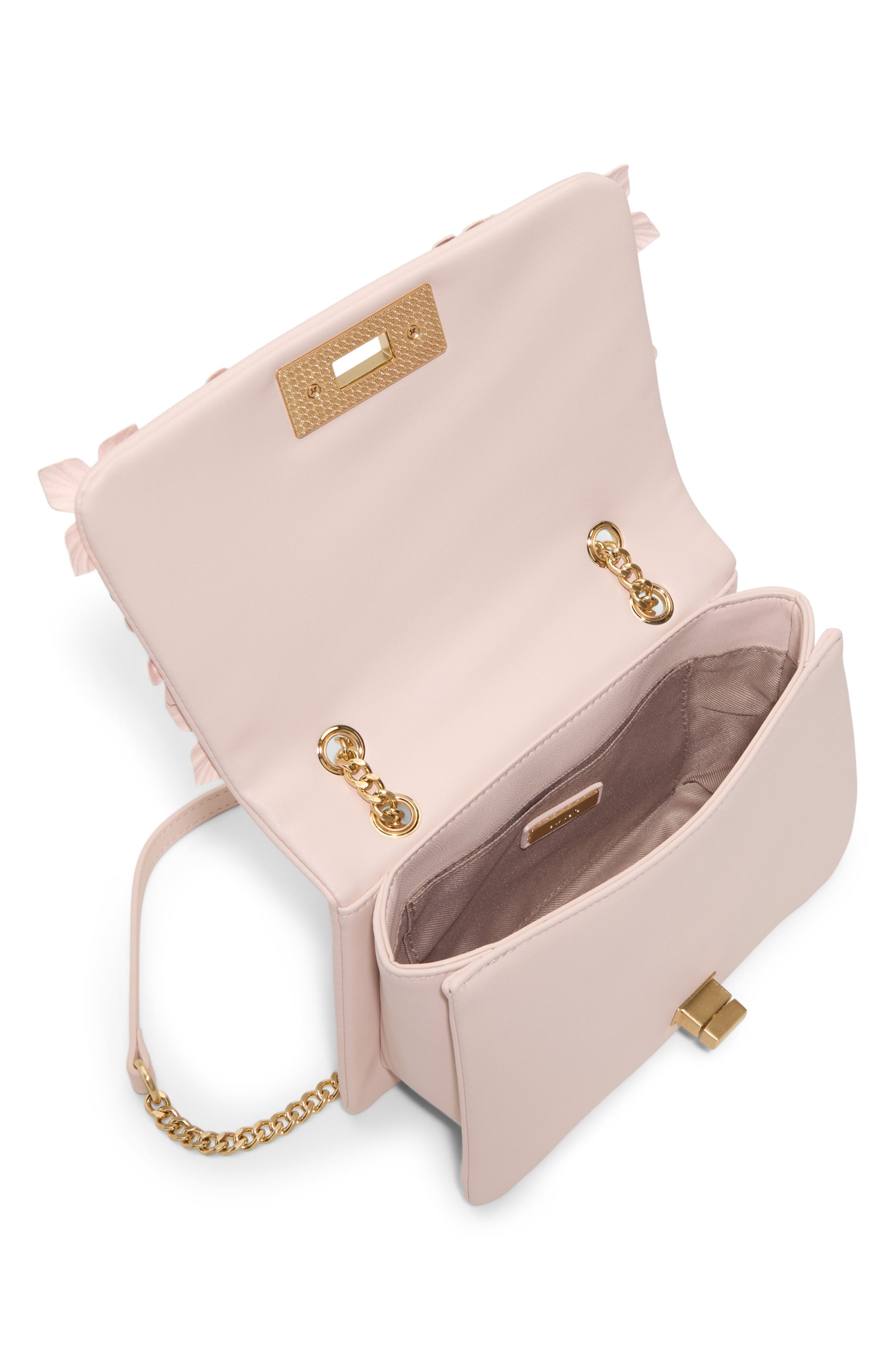 ALDO Florellaa Faux Leather Crossbody Bag, Alternate, color, Light Pink