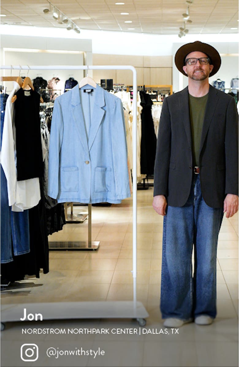 One-Button Chambray Blazer, sales video thumbnail