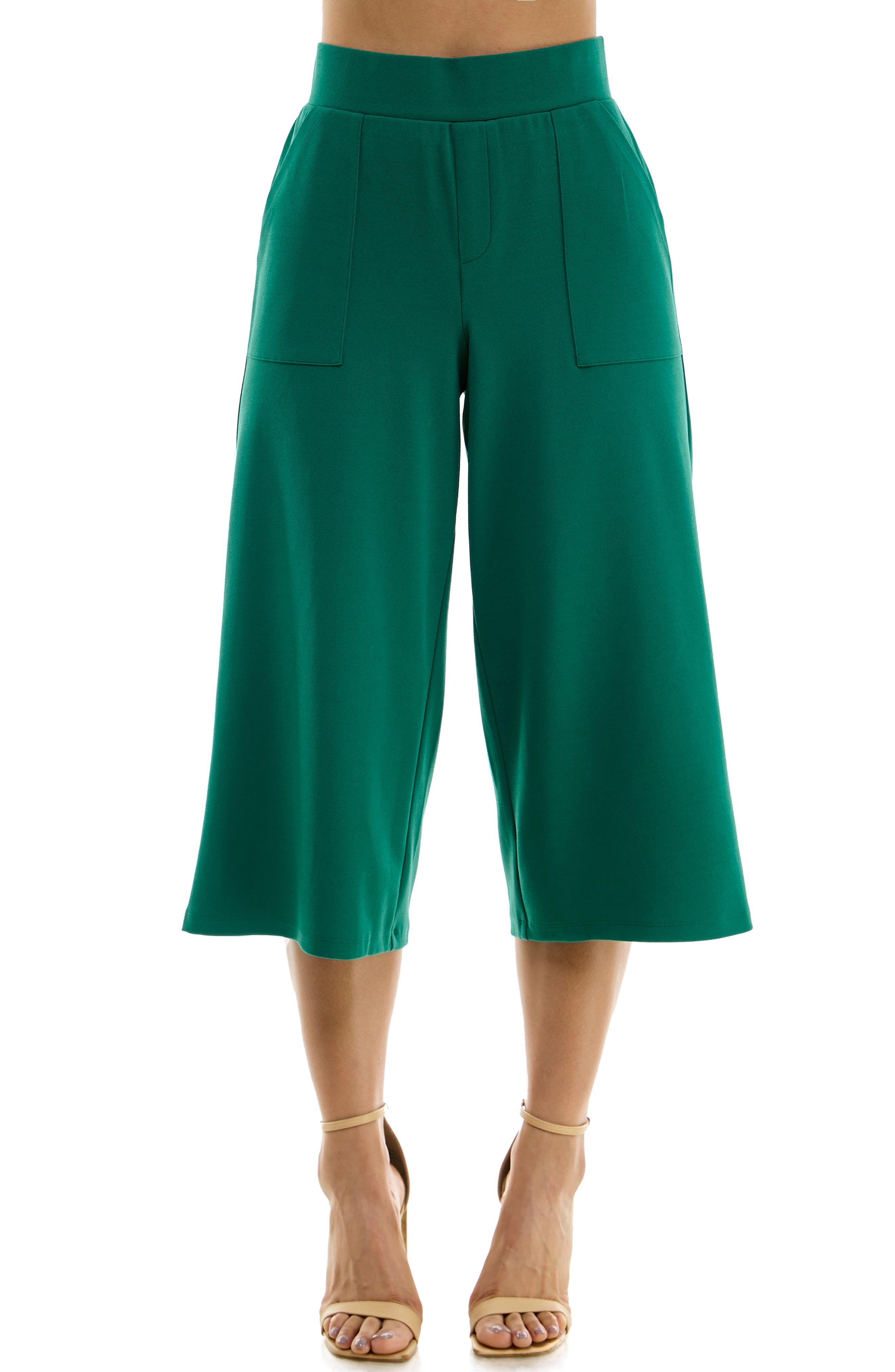 Elastic Waist Culotte Pants