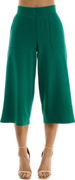 Nina Leonard Elastic Waist Culotte Pants