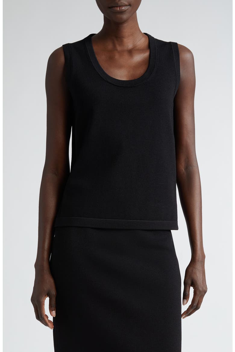 Santiago Scoop Neck Sweater, Main, color, BLACK