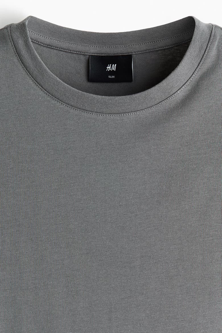 3-pack Slim Fit T-shirts, Alternate, color, Khaki green/white/gray