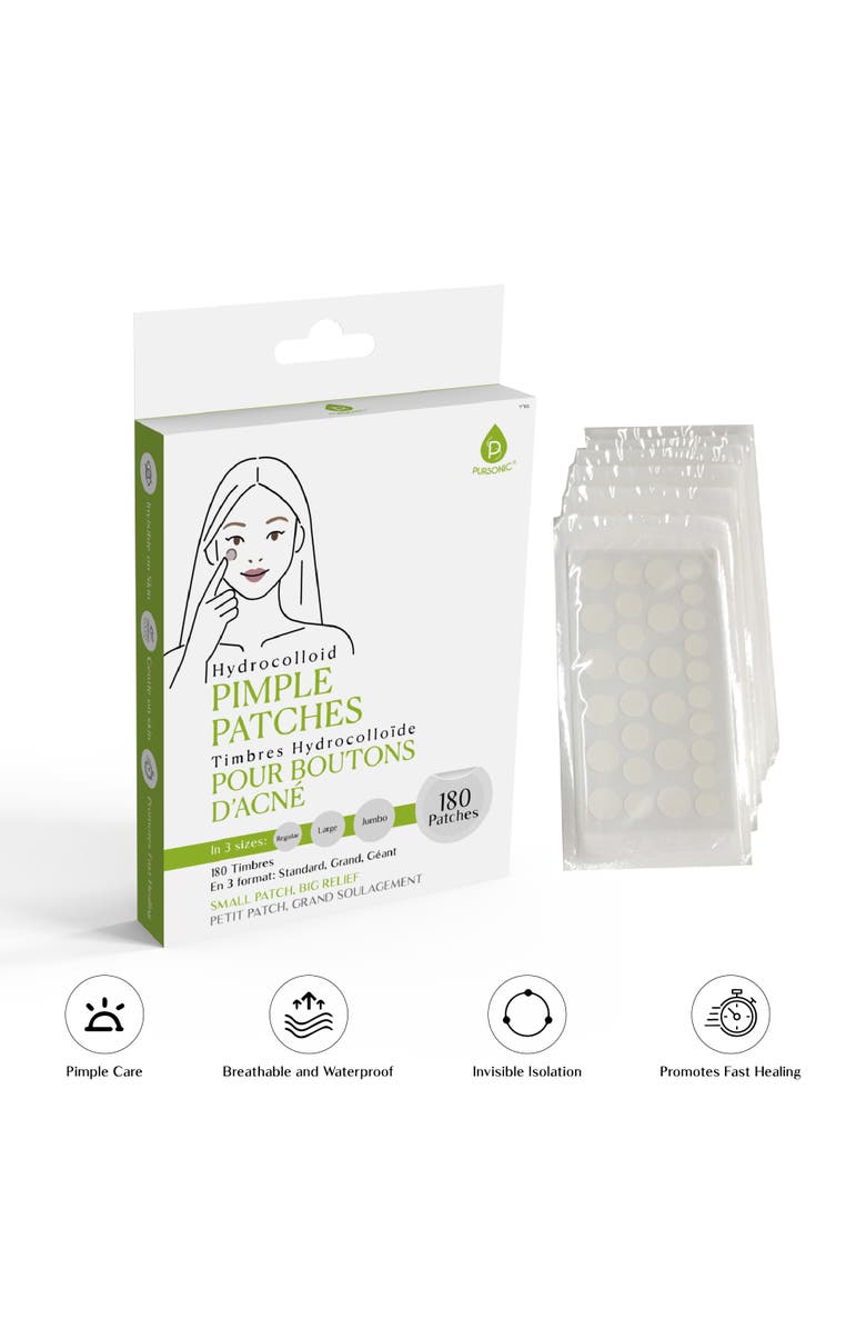 PURSONIC Hydrocolloid Pimple Patches Multi-Size Blemish Care for Faster Healing, Alternate, color, NO COLOR
