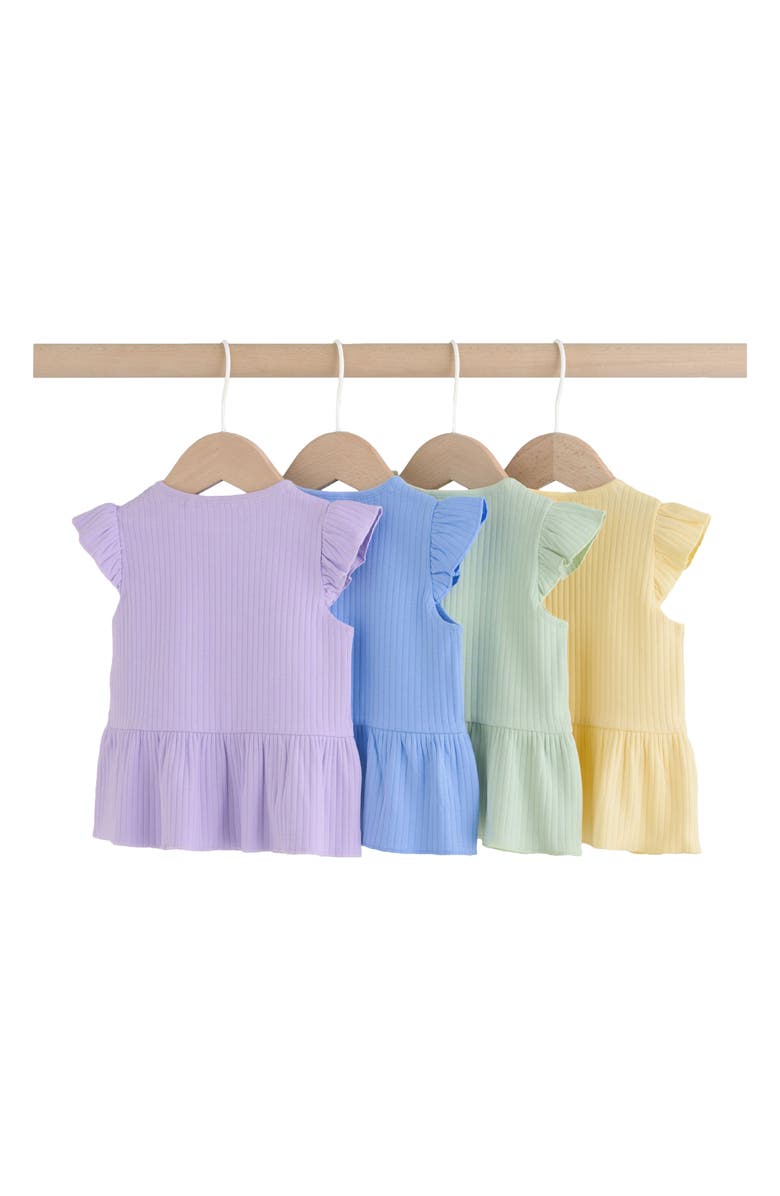 NEXT Assorted 4-Pack Ruffle Hem Tees, Alternate, color, Multi