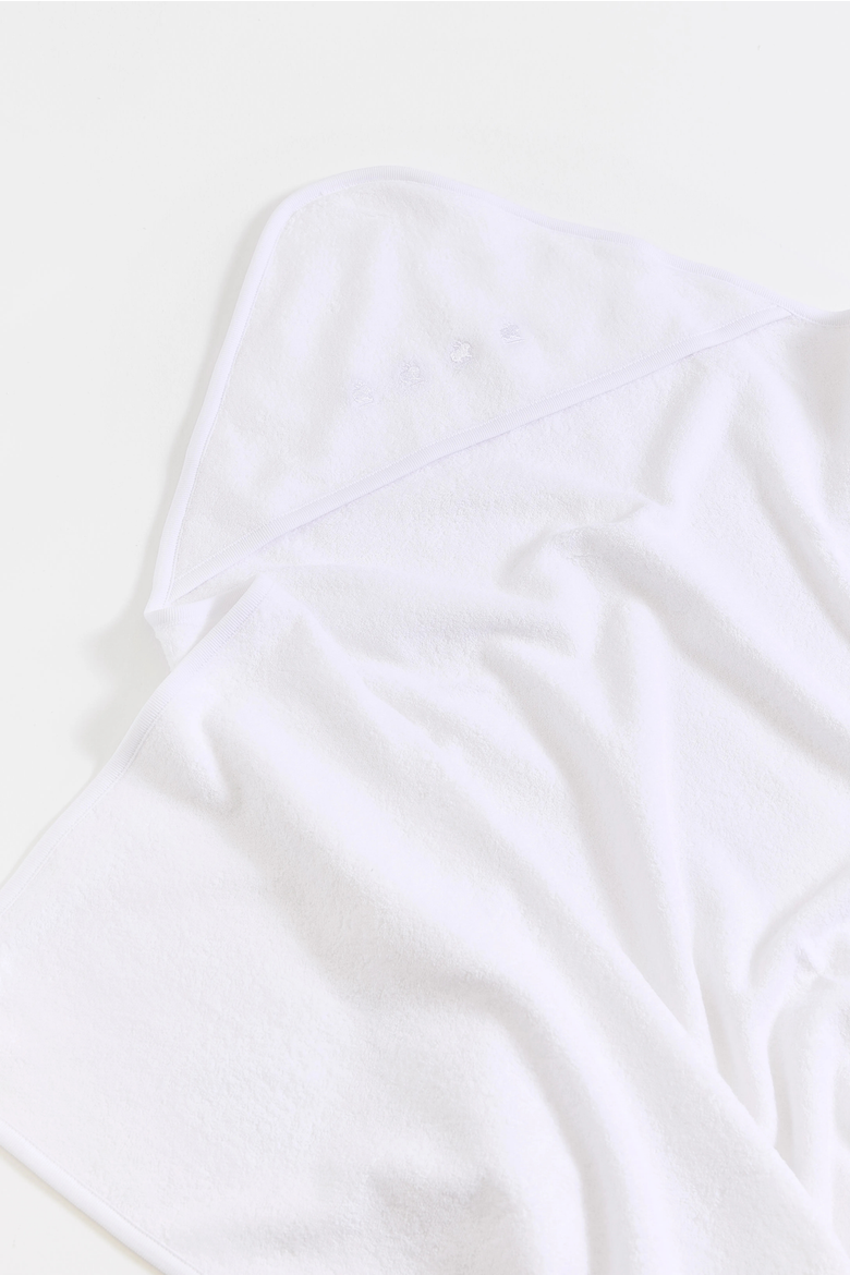 Logo Large Hooded Towels for Infant, Alternate, color, White