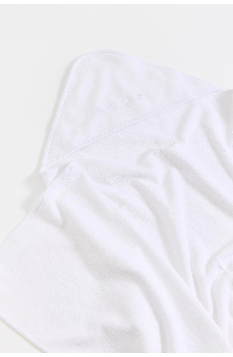 Babycottons Logo Large Hooded Towels for Infant, Alternate, color, White