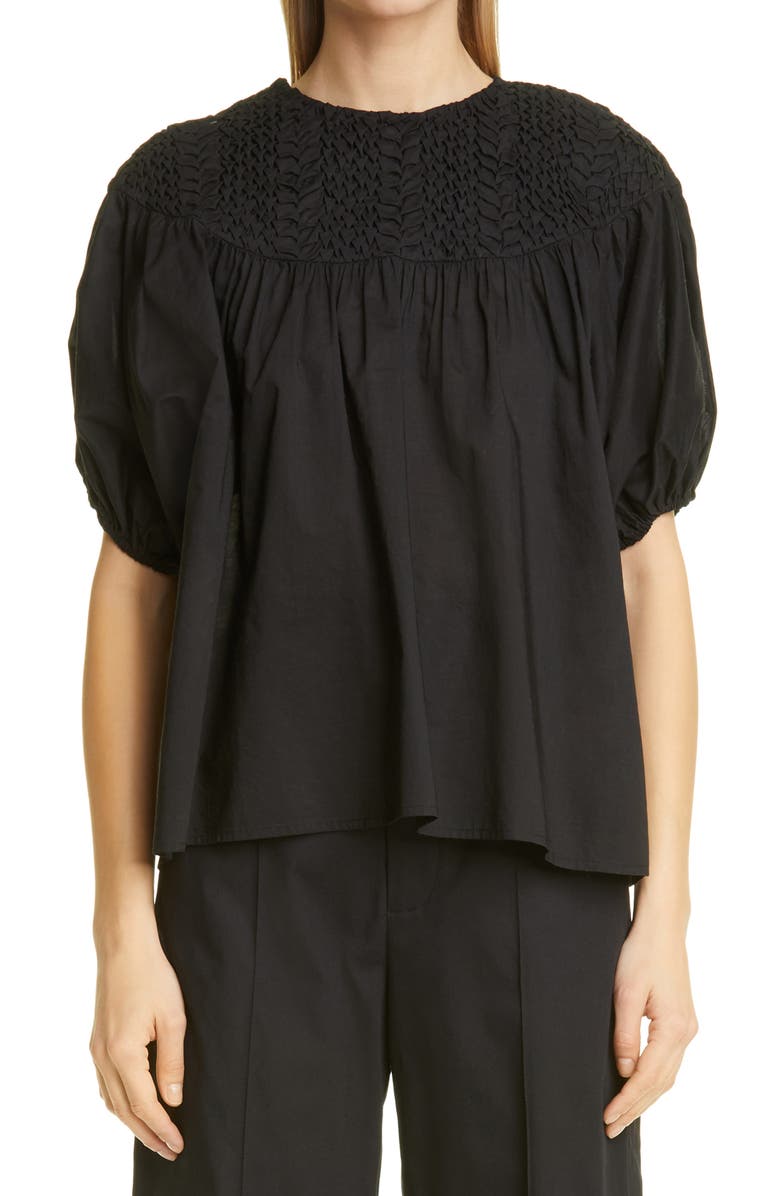 Merlette Paz Smocked Blouse, Main, color, 
