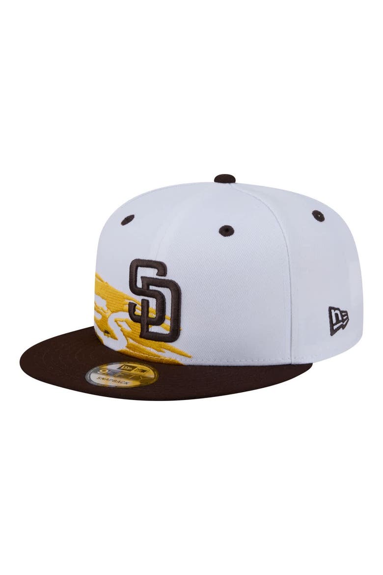 Men's New Era White/Brown San Diego Padres 9FIFTY Snapback Hat, Alternate, color, White
