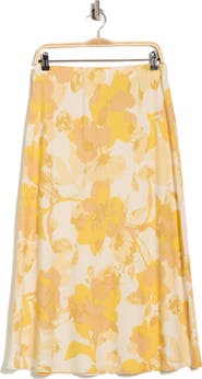 Renee C Floral Midi Skirt