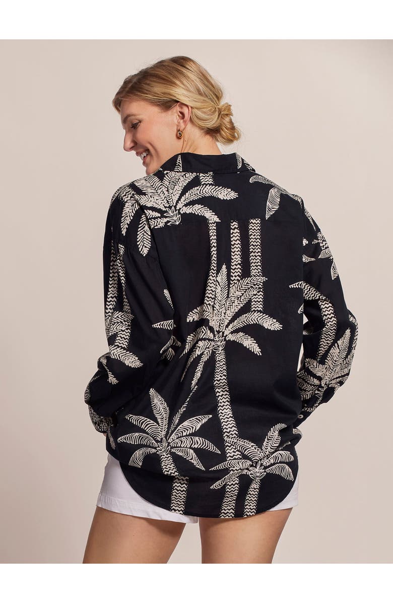 Tori Richard Palm Lined Leslie Top, Alternate, color, Black