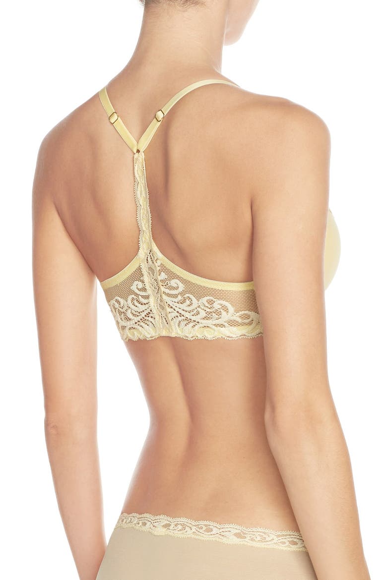 Feathers Contour Underwire T-Back Bra, Main, color, YUZU