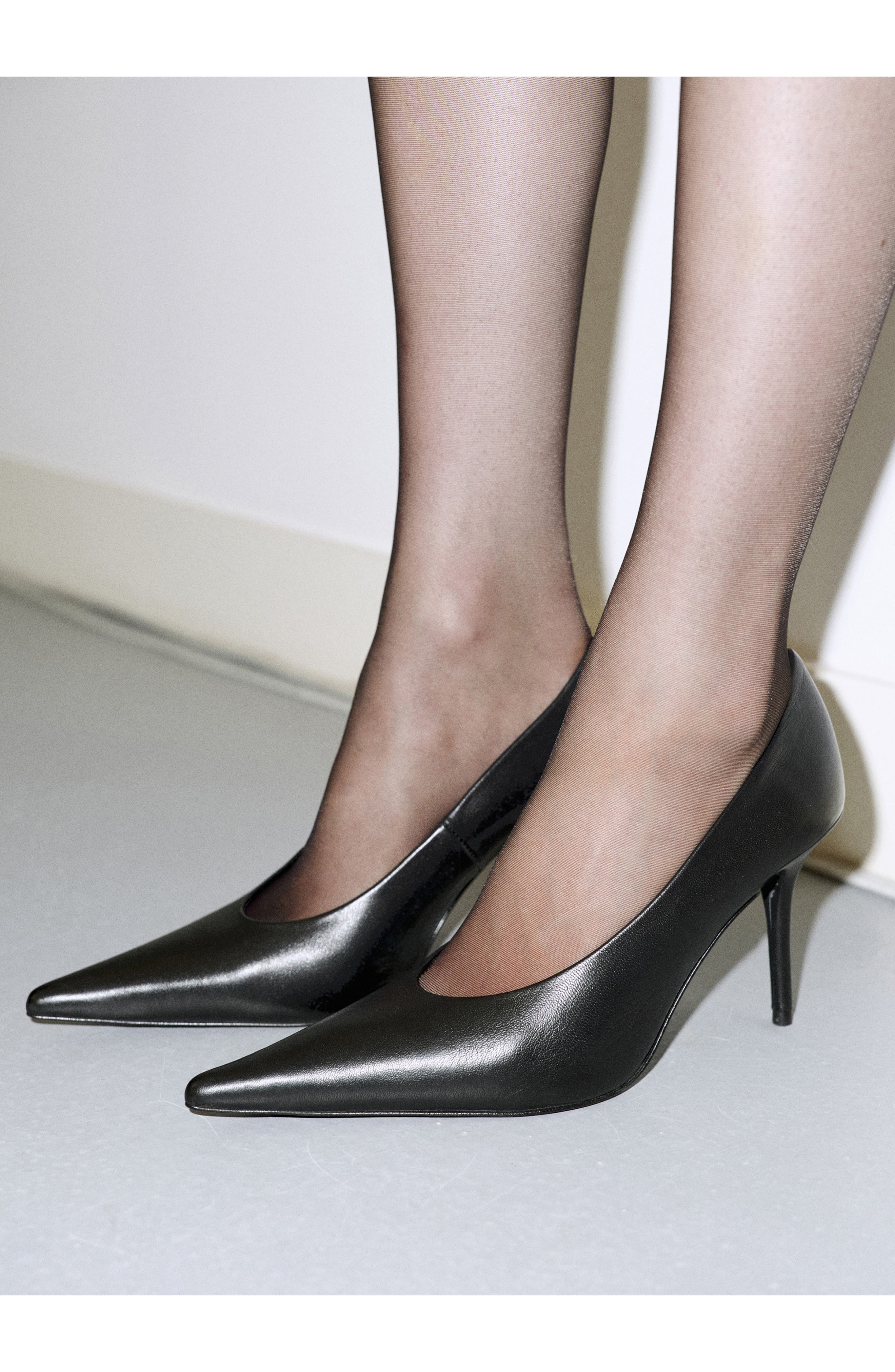 Leather Pump, Alternate, color, BLACK