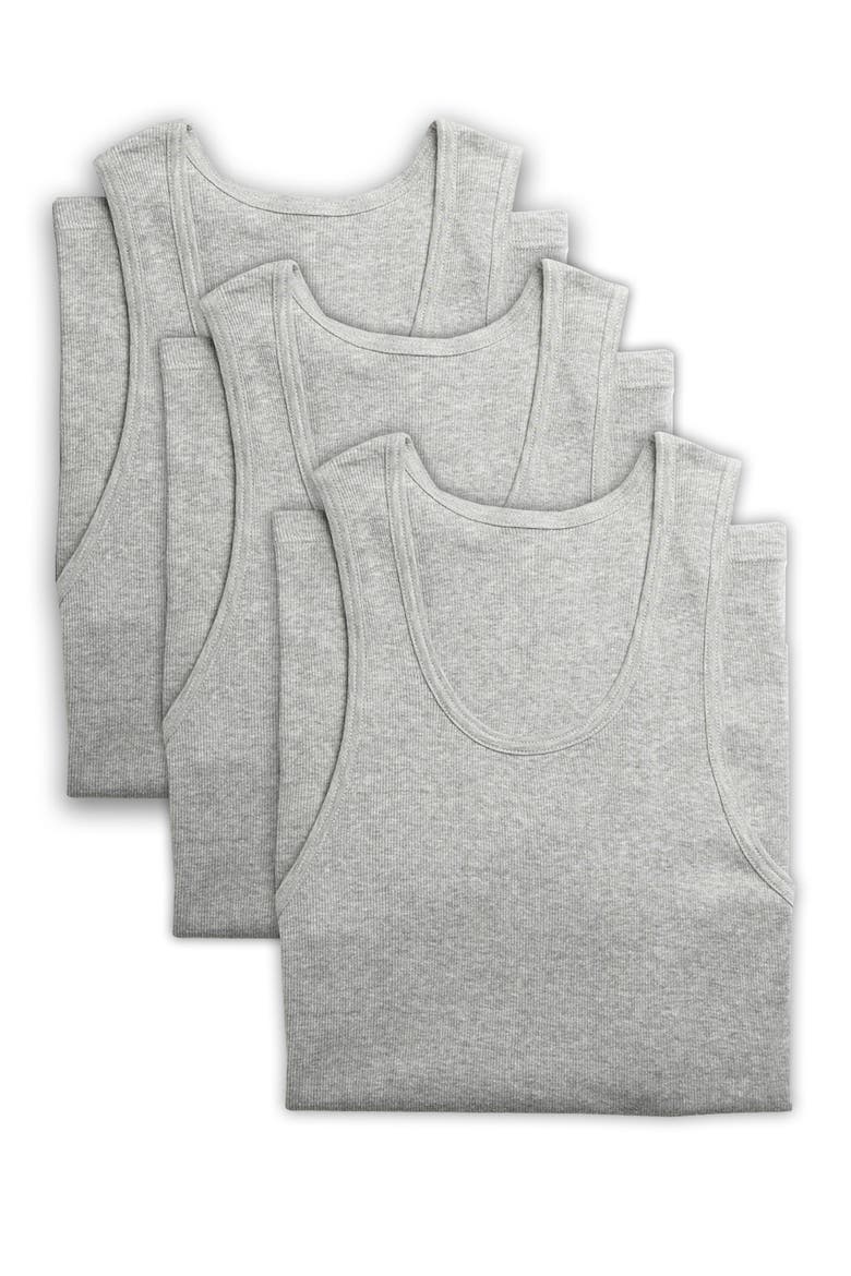3-Pack Athletic T-Shirts, Alternate, color, GREY