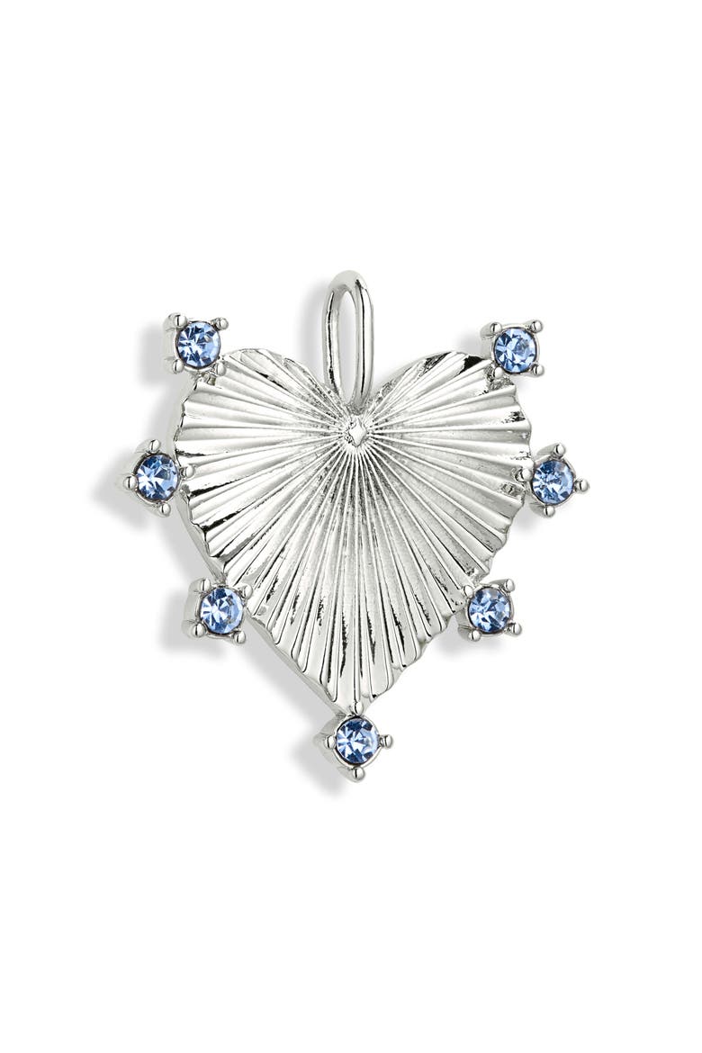 Grove Heart Charm, Main, color, SILVER