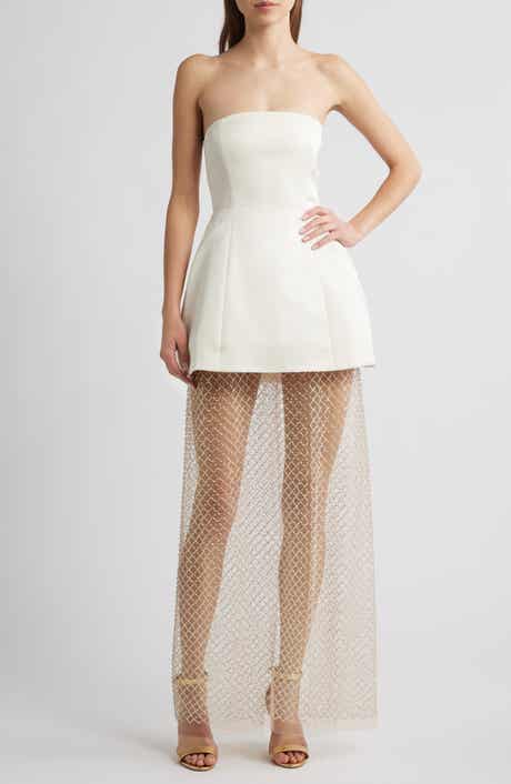 Delfi Collective Gemma Strapless Netted Gown