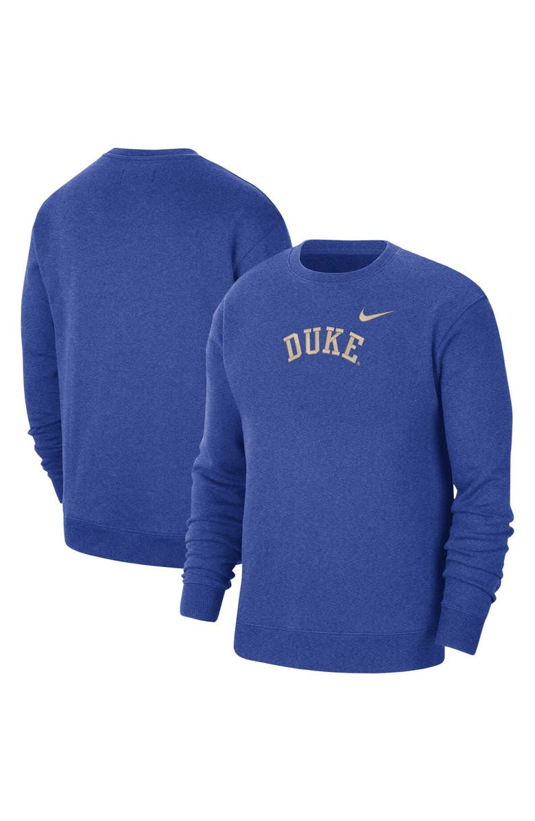 Nike Men's Nike Royal Duke Blue Devils Campus Pullover Sweatshirt, Main, color,