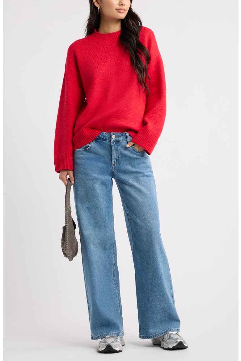 Everyday Easy Cotton Blend Sweater, Alternate, color, RED PEPPER