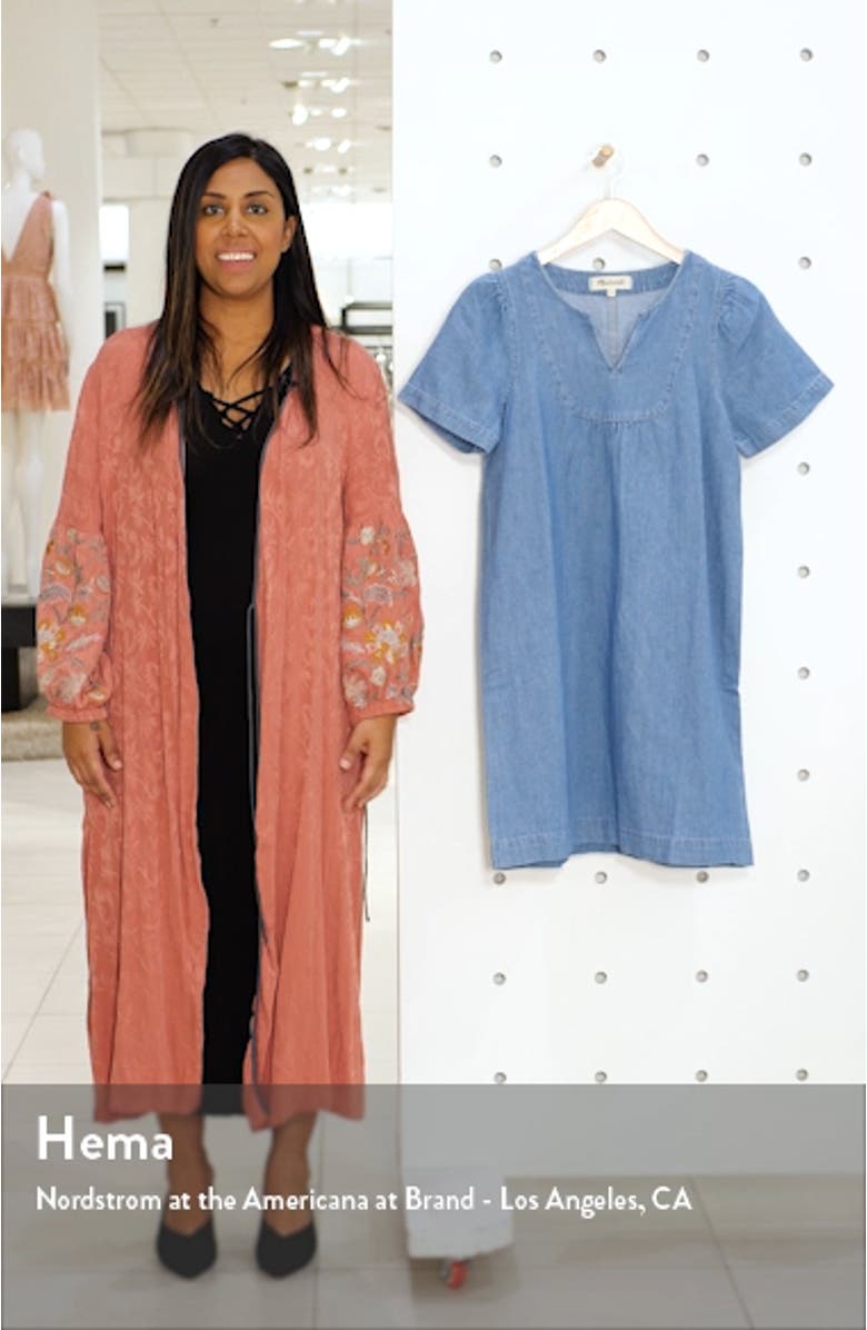 Denim Popover Swing Dress, sales video thumbnail
