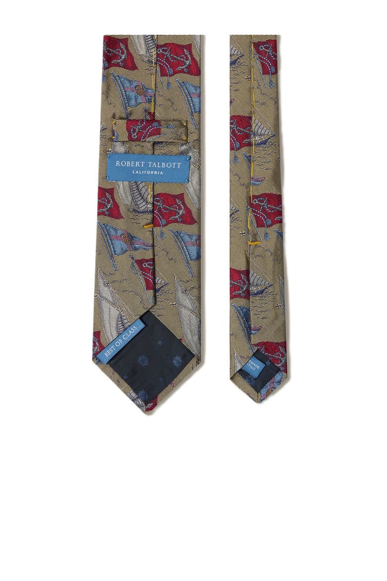 Robert Boat Flags Best of Class Necktie, Alternate, color, Gold