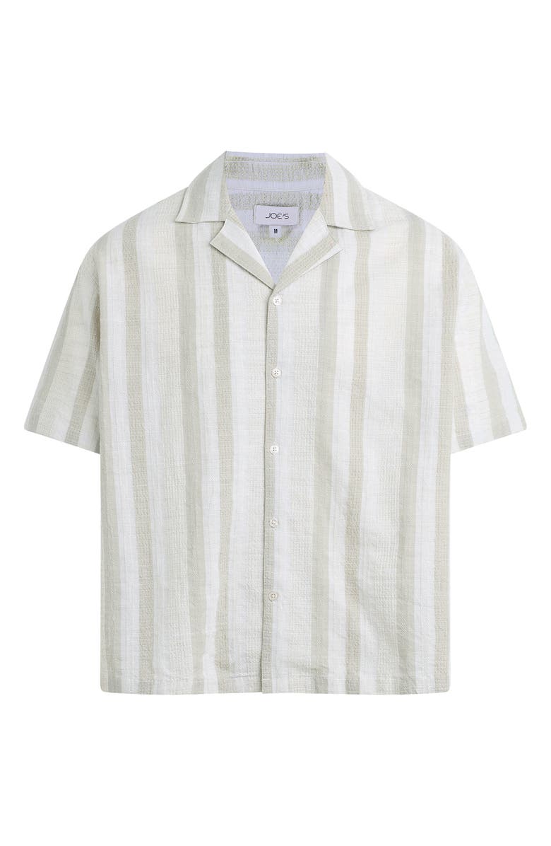 Joe's Dobby Stripe Camp Shirt, Alternate, color, Grey Stripe