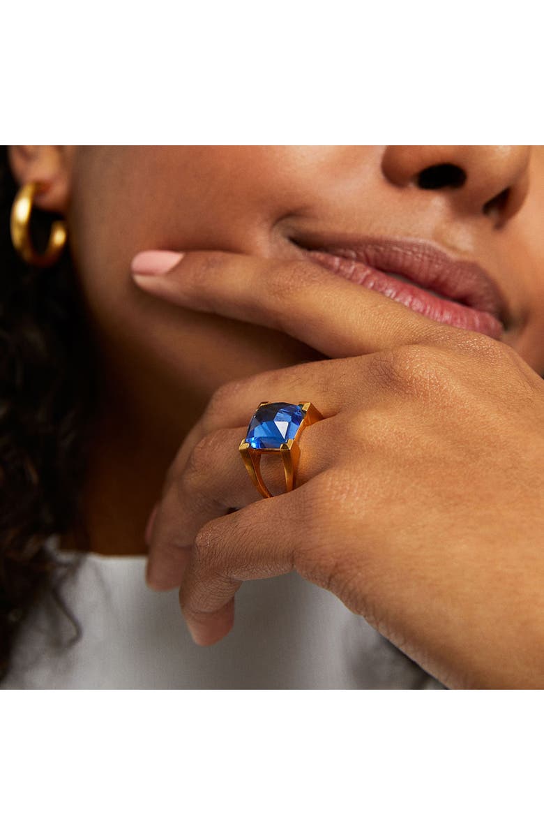 Dean Davidson Mini Plaza Simulated Tanzanite Ring, Alternate, color, Midnight Blue/ Gold