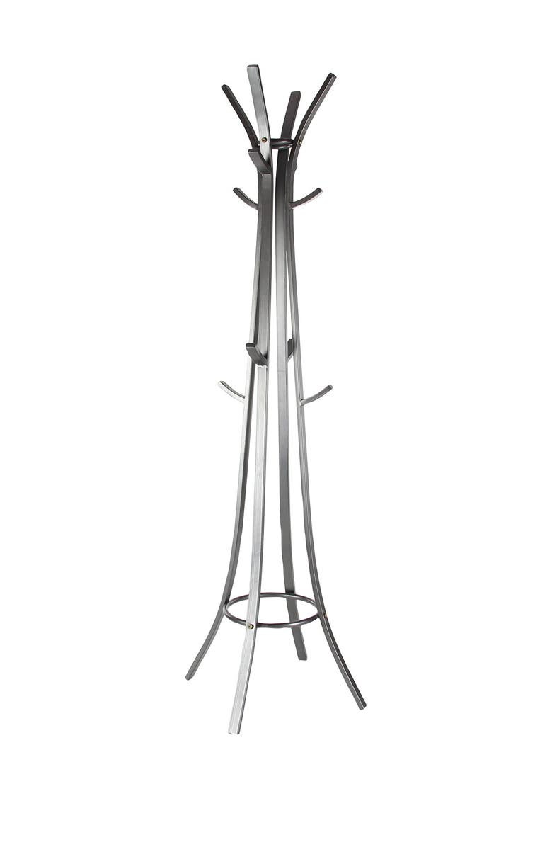 VIVIAN LUNE HOME Dark Gray Metal Industrial Coat Rack, Alternate, color,