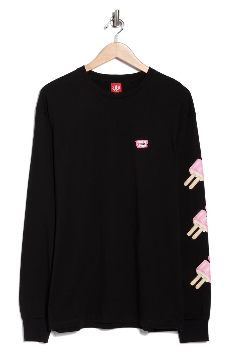 ICECREAM Dollar Pop Long Sleeve Graphic T-Shirt, Alternate, color, Black