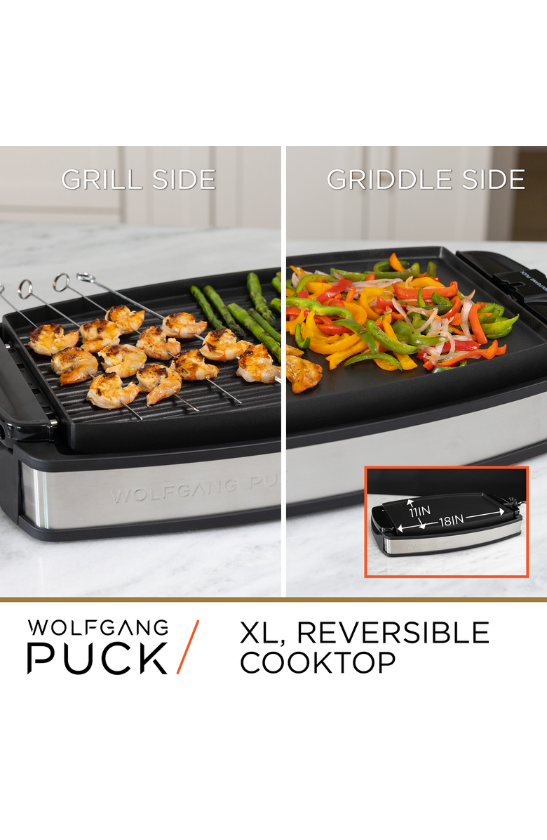 Wolfgang Puck XL Reversible Grill Griddle, Alternate, color, Black