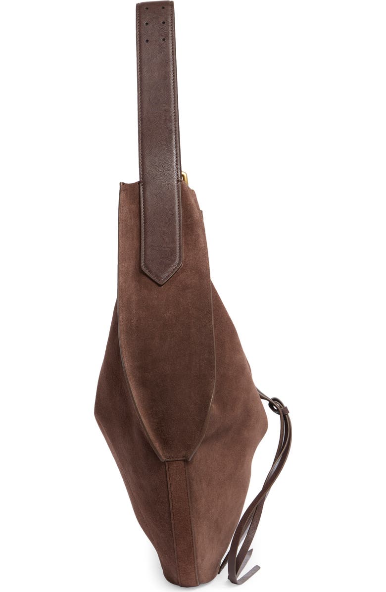 Dolce Vita Oakley Large Suede Hobo Bag, Alternate, color, Chocolate