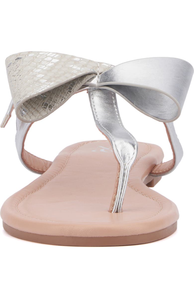 NEW YORK AND COMPANY Abril Thong Sandal, Alternate, color, Silver Combo