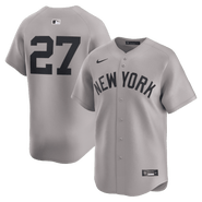 Nike Men's Nike Giancarlo Stanton Gray New York Yankees Road Limited Player Jersey