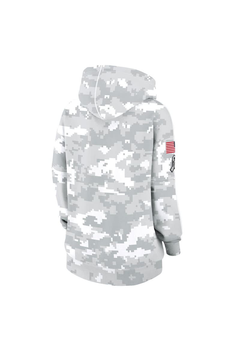 Women's Nike Arctic Camo Jacksonville Jaguars 2024 Salute To Service Club Fleece Oversized Pullover Hoodie, Alternate, color, Arctic Camo