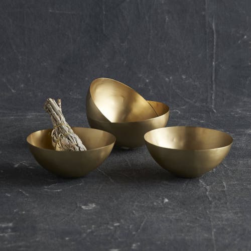 The Collective Bowls Extra Small Set Of 4 In Brass